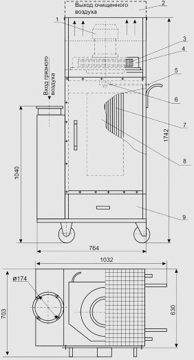 Схема работы циклона